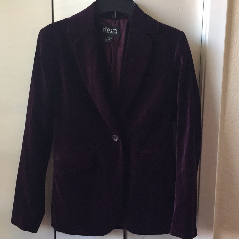 NY&Co Purple Velvet blazer